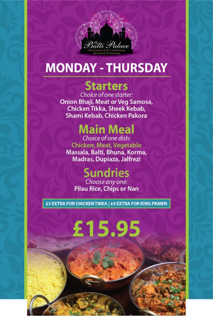 Restaurant Offer - Monday to Thursday